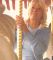 Wendy Richard on a merry-go-round in Florida; early 2004