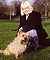 Wendy Richard, in the park with Shirley, mid-1990s