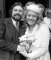 Wendy Richard and Will Thorpe, after their wedding, 1980